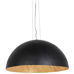 QAZQA Industriële Hanglamp Zwart met Goud 70 cm - Magna