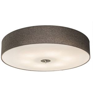 QAZQA - Modern Landelijke plafondlamp taupe 70 cm - Drum Jute | Woonkamer | Slaapkamer | Keuken - Stof Rond - E27 Geschikt voor LED - Max. 6 x 40 Watt