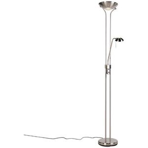 QAZQA Diva - Moderne Dimbare LED Staande Uplighter - H 1800 mm - Staal