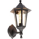 QAZQA new haven - Klassieke Wandlamp voor buiten - 1 lichts - D 212 mm - Zwart - Buitenverlichting