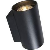 QAZQA sandy Design Wandlamp Up Down voor binnen 2 lichts D Zwart Woonkamer  Slaapkamer  Keuken