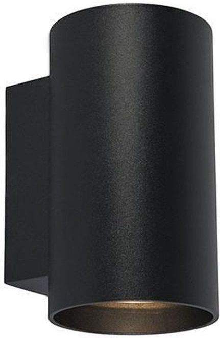 QAZQA sandy Design Wandlamp Up Down voor binnen 2 lichts D Zwart Woonkamer  Slaapkamer  Keuken