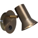 QAZQA Karin - Wandlamp - Brons - 1 Licht - Voor Binnen