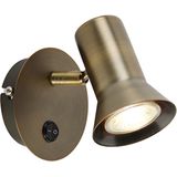 QAZQA Karin - Wandlamp - Brons - 1 Licht - Voor Binnen