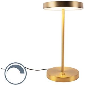QAZQA - Disco - Dimbare LED Tafellamp - Brons - Ø 220 mm