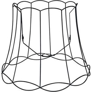 QAZQA granny frame - Retro Lampenkap - Ø 500 mm - Zwart -