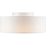 QAZQA drum led Moderne LED Plafondlamp 1 lichts Ø 300 Wit Woonkamer | Slaapkamer | Keuken