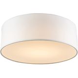 QAZQA drum led Moderne LED Plafondlamp 1 lichts Ø 300 Wit Woonkamer | Slaapkamer | Keuken