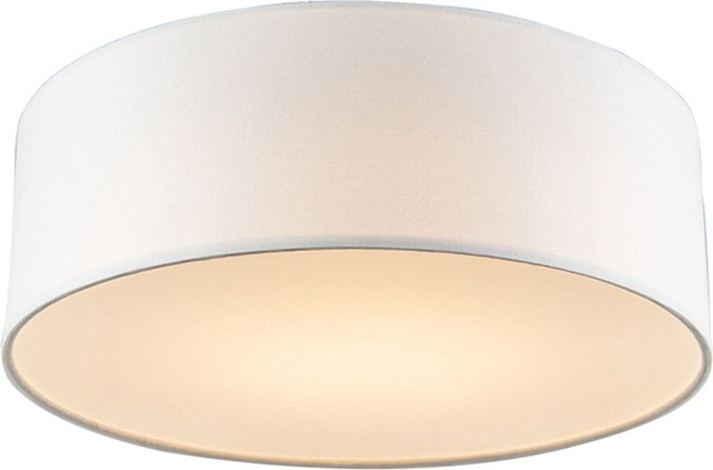 QAZQA drum led Moderne LED Plafondlamp 1 lichts Ø 300 Wit Woonkamer | Slaapkamer | Keuken