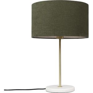 Tafellamp messing met groene kap 35 cm - Kaso