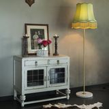 QAZQA kaso - Retro Vloerlamp | Staande Lamp met kap - 1 lichts - H 1750 mm - Groen - Woonkamer | Slaapkamer | Keuken