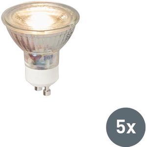 LUEDD Set van 5 GU10 LED Lamp COB 5W 450LM 3000K