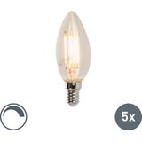 Lampen - Kaarslamp - Warm Wit - Dimbaar - Set van 5