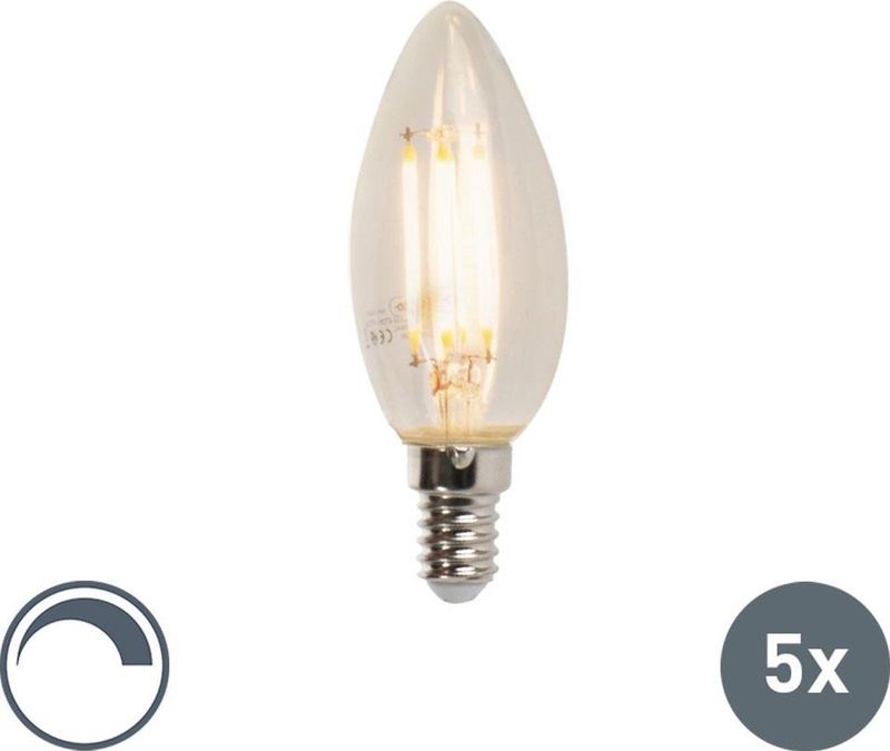 Lampen - Kaarslamp - Warm Wit - Dimbaar - Set van 5