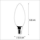 Kaarslamp - LED - Warm Wit - Set van 5 - E14 Fitting