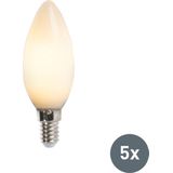 Kaarslamp - LED - Warm Wit - Set van 5 - E14 Fitting