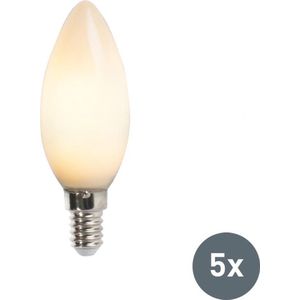 Kaarslamp - LED - Warm Wit - Set van 5 - E14 Fitting