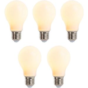 Set van 5 E27 dimbare LED lampen A60 mat 5W 380lm