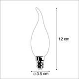 Kaarslamp - LED - Warm Wit - 12 cm Hoog - Set van 5