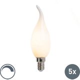 Kaarslamp - LED - Warm Wit - 12 cm Hoog - Set van 5