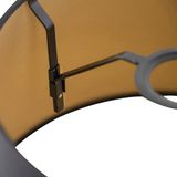 QAZQA Rond Schuin Katoen - Moderne Lampenkap - Ø 320 Mm - Zwart Goud -