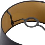 QAZQA Rond Schuin Katoen - Moderne Lampenkap - Ø 320 Mm - Zwart Goud -