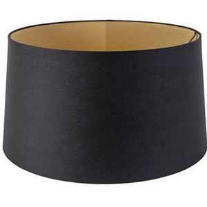 QAZQA - Moderne Lampenkap - Zwart Goud - Ø 450 mm