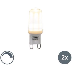 LUEDD Set van 2 G9 dimbare LED lampen 3W 280 lm 2700K