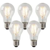Lichtbron - Helder Glas - E27 Fitting - Set van 5