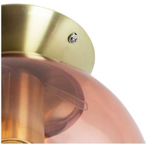 QAZQA pallon - Art Deco Plafondlamp - 1 lichts - Ø 200 mm - Roze - Woonkamer | Slaapkamer | Keuken
