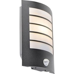 Buiten wandlamp zwart IP44 met bewegingssensor - Miro
