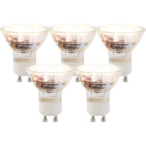 Set van 5 GU10 LED lampen 3W 250 lm 2200K