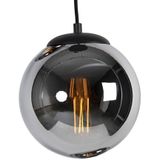 Qazqa - Art-Deco-Pendelleuchte schwarz mit Rauchglas 3-flammig - Pallon