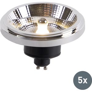 LUEDD Set van 5 GU10 LED lampen AR111 11W 820 lm 3000K