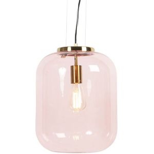 QAZQA bliss - Art Deco Hanglamp - 1 lichts - Ø 30 cm - Roze - Woonkamers-sSlaapkamers-sKeuken