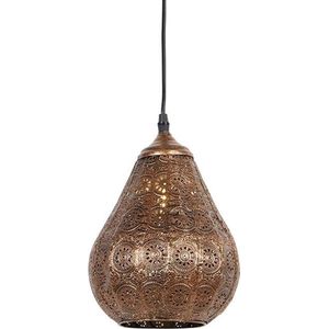 QAZQA Billa - Oosterse Hanglamp - 1 Lichts - Ø 175 Mm - Koper - Woonkamer - Slaapkamer