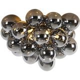 Design Deckenleuchte schwarz mit Rauchglas 6 Lampen - Uvas