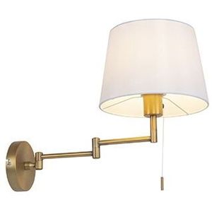 QAZQA Ladas - Wandlamp - Brons - Staal - 1 Licht