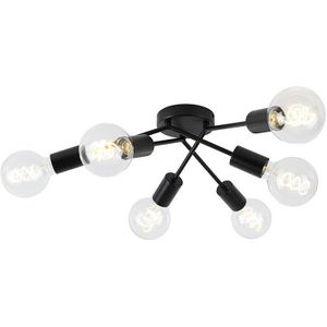 Design plafondlamp zwart 6-lichts - Sputnik