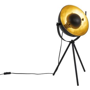 Tafellamp zwart met goud 63,3 cm tripod verstelbaar - Magnax