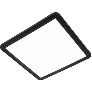 Moderne plafondlamp zwart 40cm vierkant incl. LED 3-staps dimbaar IP44 - Steve