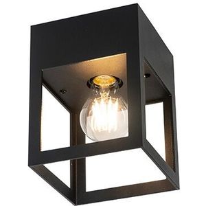 Moderne plafondlamp zwart kubus - Cela