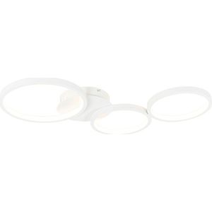 Design plafondlamp wit incl. LED 3-staps dimbaar 3-lichts - Pande