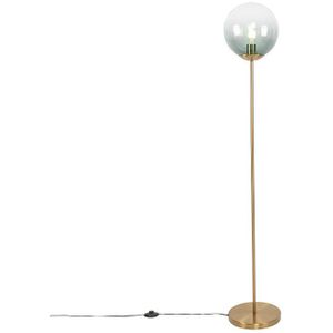 QAZQA pallon - Art Deco Vloerlamp | Staande Lamp - 1 lichts - H 1430 mm - Groen - Woonkamer | Slaapkamer | Keuken