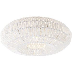 QAZQA lina - Retro Plafondlamp - 1 lichts - Ø 50 cm - Wit - Woonkamer | Slaapkamer | Keuken