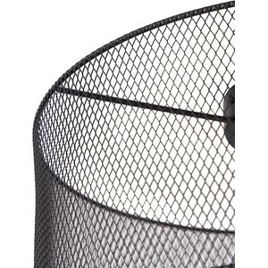 IndustriÃ«le plafondlamp zwart - Drum Mesh