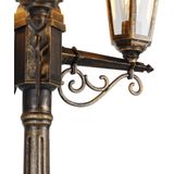 QAZQA new haven - Klassieke Lantaarn - 3 lichts - H 2165 mm - Goud/messing - Buitenverlichting