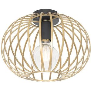 QAZQA johanna - Design Plafondlamp - 1 lichts - Ø 300 mm - Goud/messing - Woonkamer | Slaapkamer | Keuken