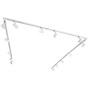 QAZQA - Jeana - Moderne Spot Railsysteem - Wit - Staal - 14 Lichts - L 800 cm