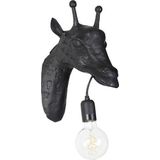 QAZQA Landelijke Wandlamp 1 Licht Zwart